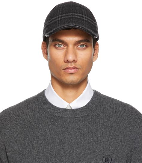 burberry hat mens black|Burberry technical check hat.